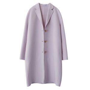 Acne Lani Purple Wool Cashmere Coat